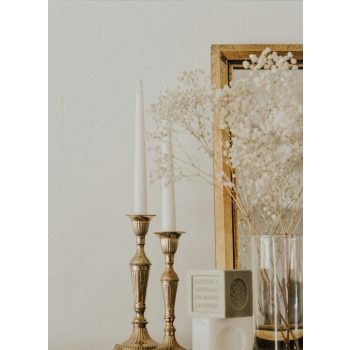 Brass Candlesticks, Pair