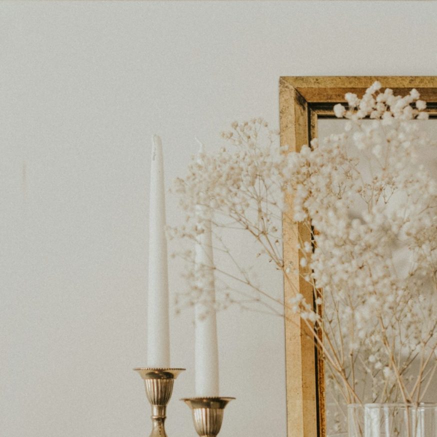 Brass Candlesticks, Pair