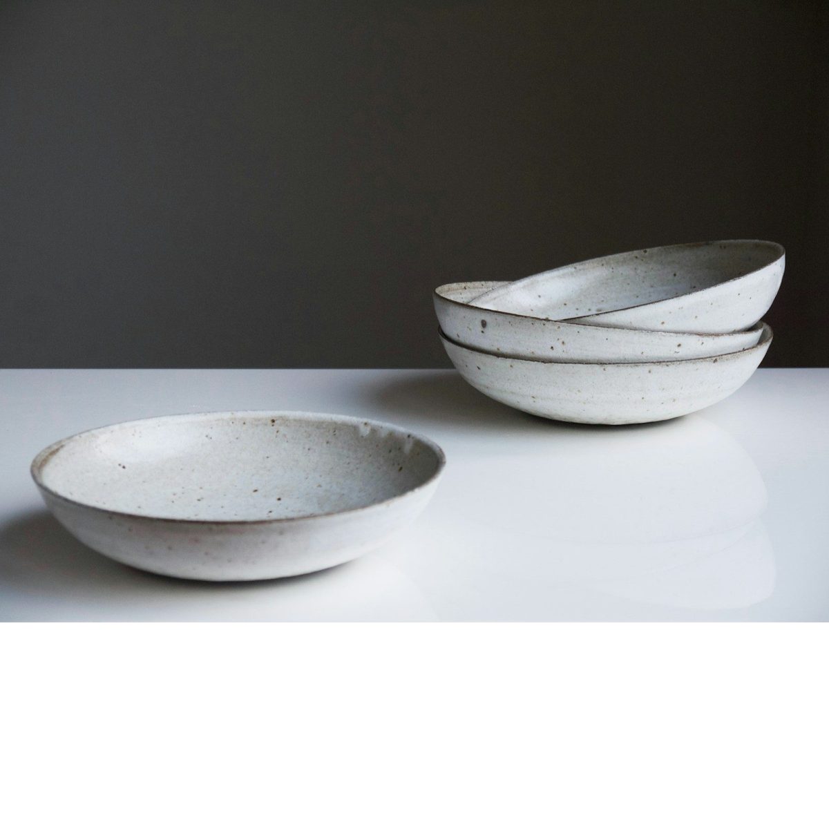 Porcelain Pasta Bowls, Set of 4
