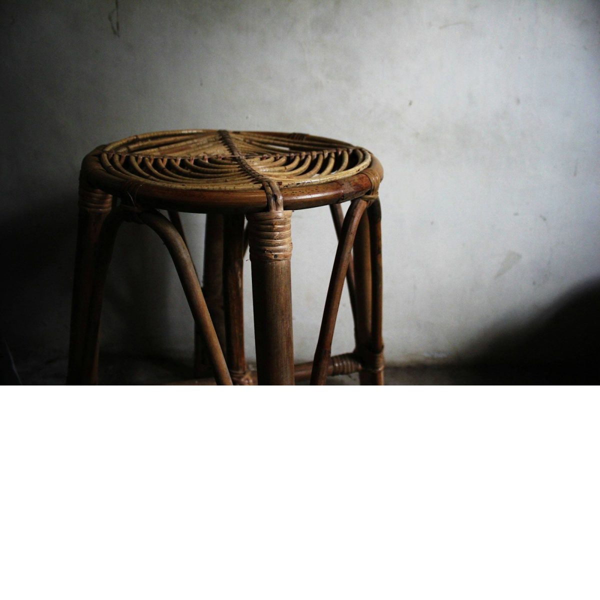 Rattan Drum Side Table