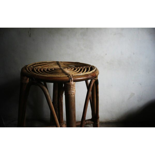 Rattan Drum Side Table