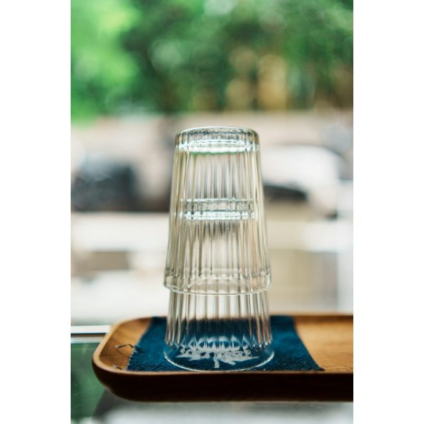 Ribbed Glass Tumblers, Set of 4