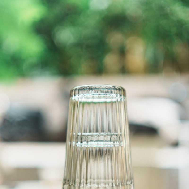 Ribbed Glass Tumblers, Set of 4